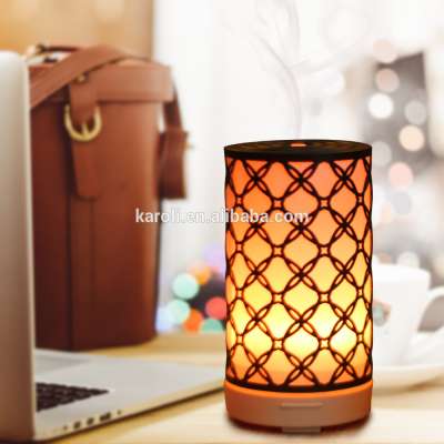 2018 New Metal Ultrasonic Essential oil Diffuser with 7PCS LED light rotating and 30'S interval mist setting