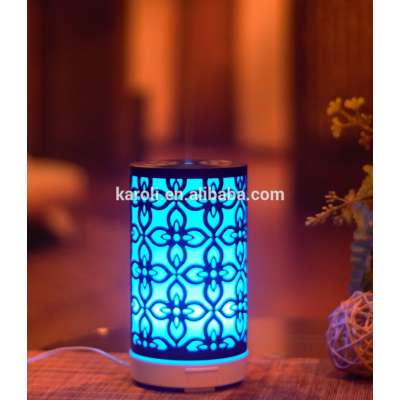 New Stainless Metal Aromatherapy diffuser with 120ml cool mist and Aroma LED LAMP function