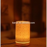 Etching Rose Ceramic Ultrasonic Essential oil diffuser with 9PCS LED light rotating and 120ML cool mist