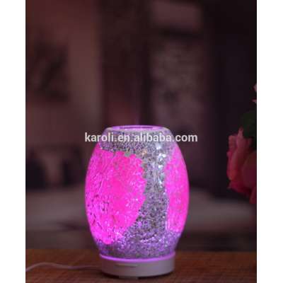 Mosaic glass mini humidifier home aroma diffuser  with LED light changing